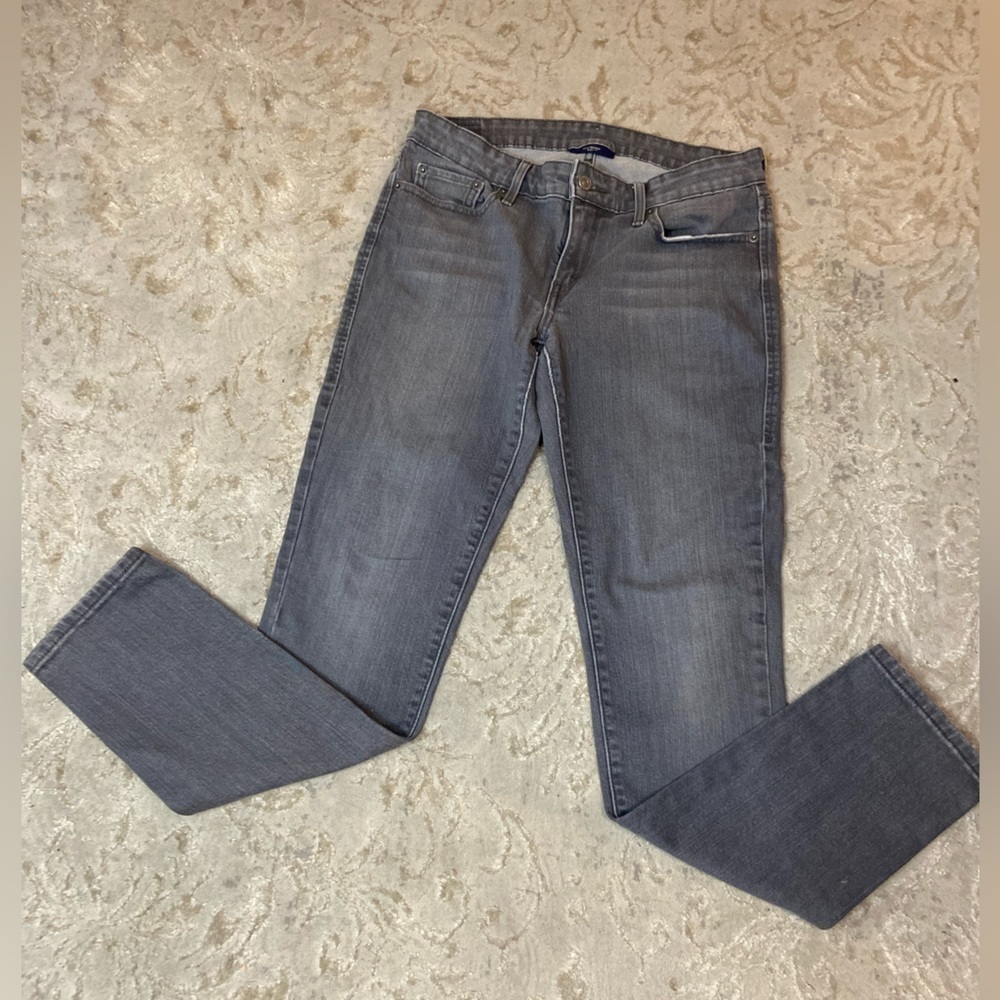 Levi Strauss & Co~Gray Washed~Low Skinny~Straight~Jeans~100%Cotton~Size 3 Medium